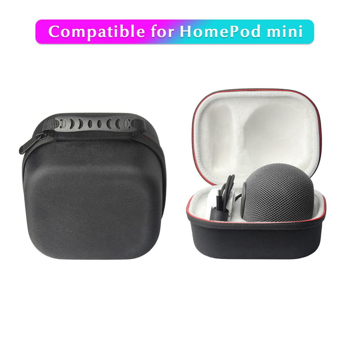Draagtas Compatibel voor HomePod mini Smart Speaker Reis Harde Draagtas Schokbestendig zwart