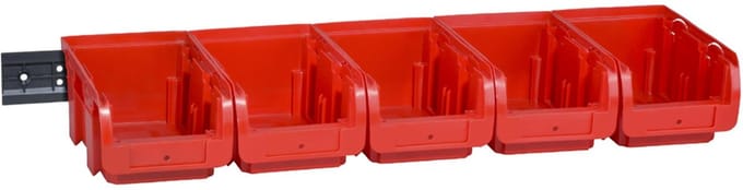 Allit Magazijnbak Opbergbak Profiplus Rood 75x512x165mm - 5 Stuks