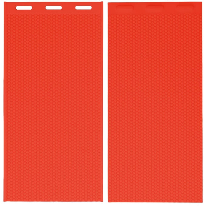 2 STUKS 5,4 mm Wasmel Fundamentvellen Pers Embosser Machine Handmatig Siliconen Wasmel Vorm DIY rood