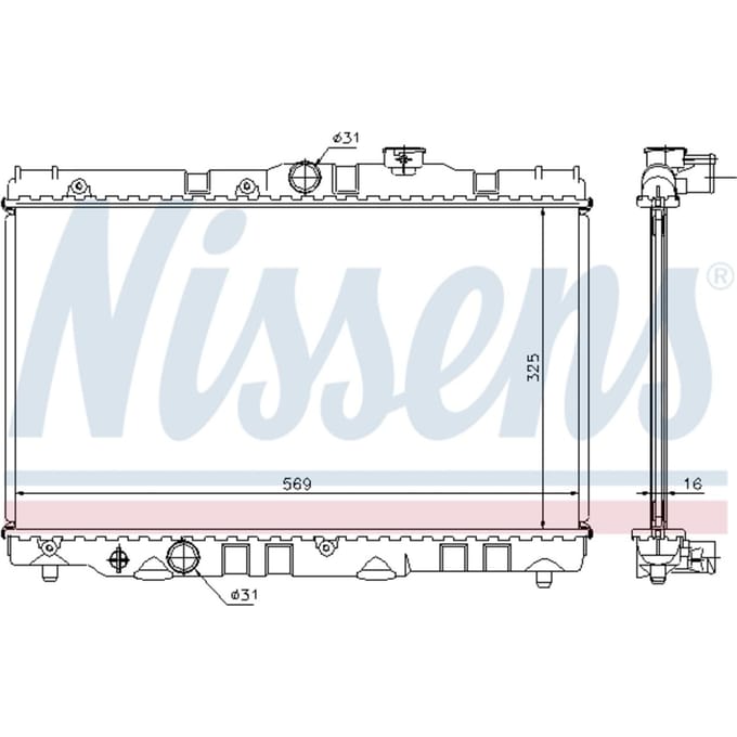 Radiator, motorkoeling NISSENS 64741