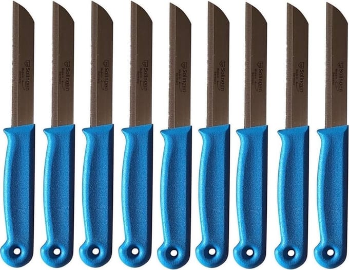 Solingen Messenset- Schilmessen met Kartel - Miami Blue (10x)