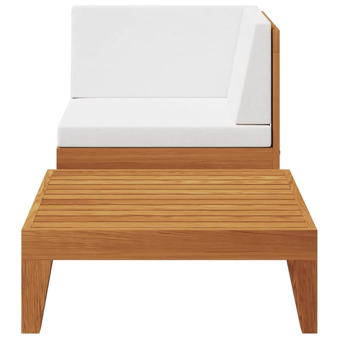 vidaXL - 2-delige - Loungeset - met - kussens - massief - acaciahout