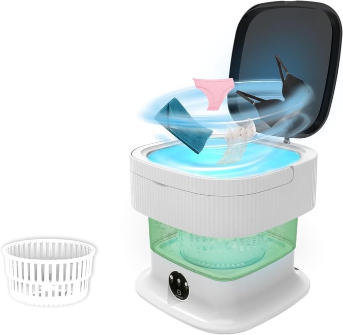 Mini Wasmachine met Centrifuge - Voor Kleine Wasgoed - Meerdere Programma's