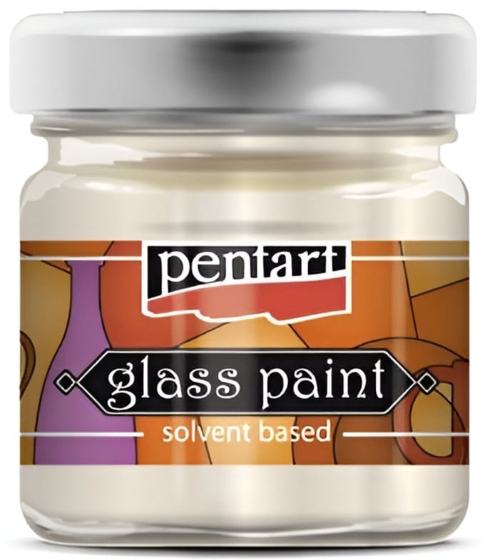 Pentart Glasverf Solvent Basis 30 ml Parel Wit