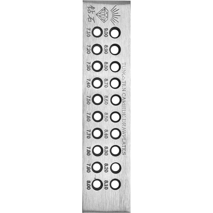 Ronde gaten Draadtekenbord Metalen trekplaat Sieradengereedschap Decoraties Accessoire (7.1-9.00) white