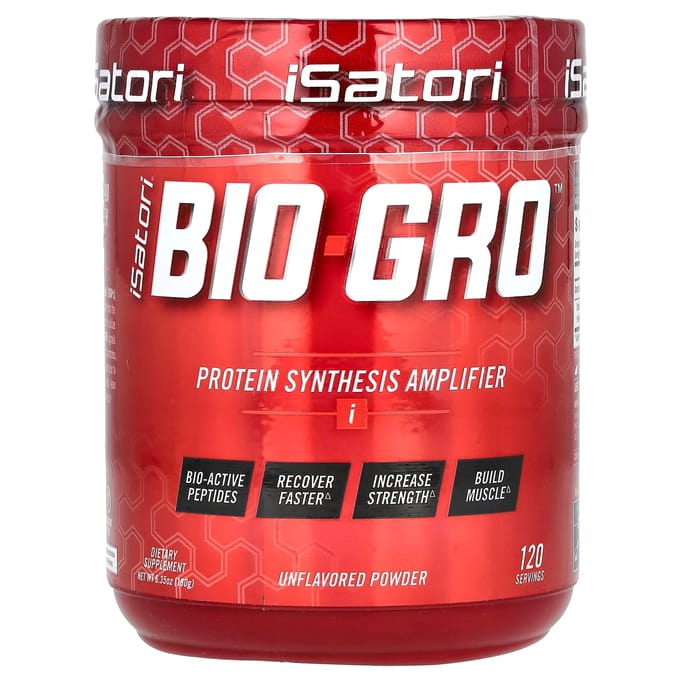Isatori, Bio-Gro, Eiwitsynthese Verbeteraar, Ongezoet, 180 g (180 g)