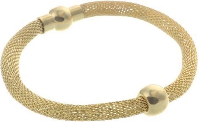 Behave - Goudkleurige armband met magneet - minimal chic - 17,5 cm