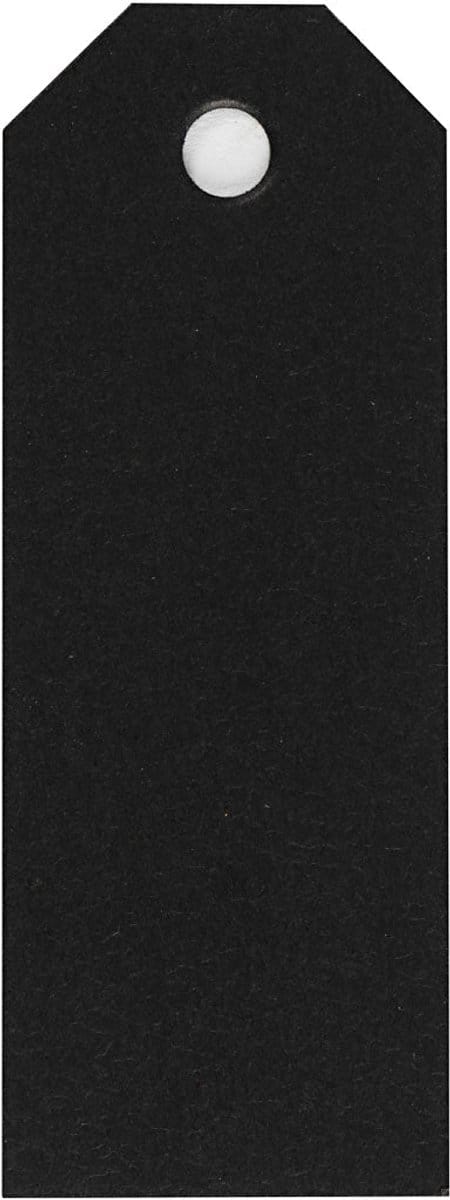 Manilla-labels, afm 3x8 cm, 220 gr, zwart, 20 stuk/ 1 doos
