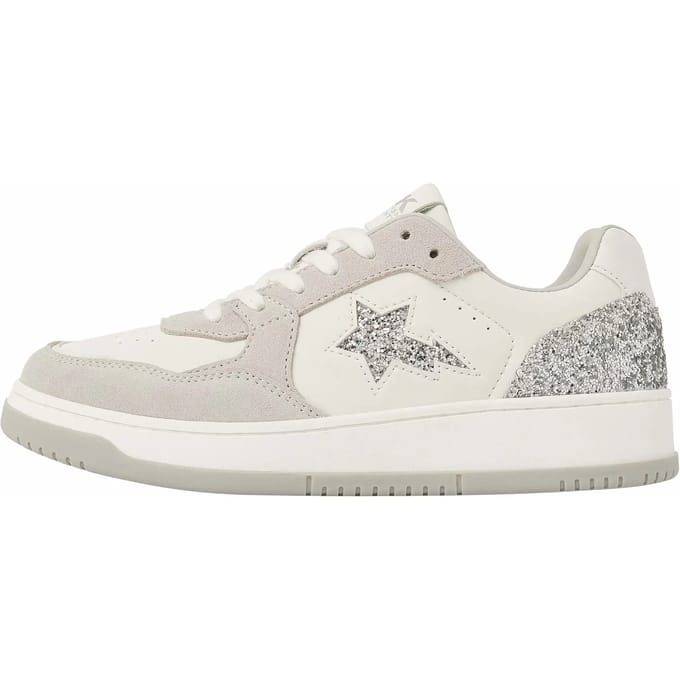 British Knights - Allure Dames Sneakers Laag - Maat 40 - Wit/Gebroken wit/Zilver - Vrouwen Schoenen