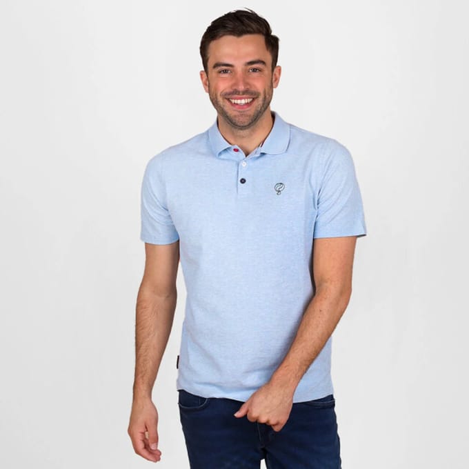 Heren Polo Willemstad - Mistblauw Melange