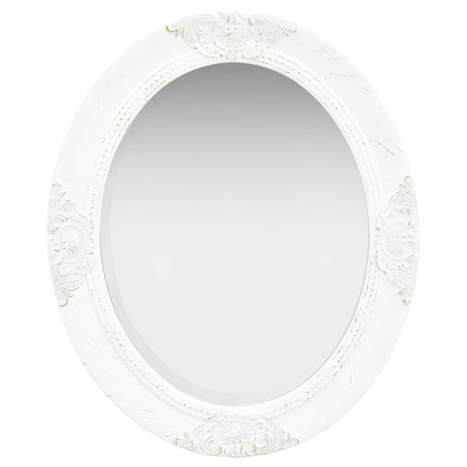 vidaXL - Wandspiegel - barok - stijl - 50x60 - cm - wit