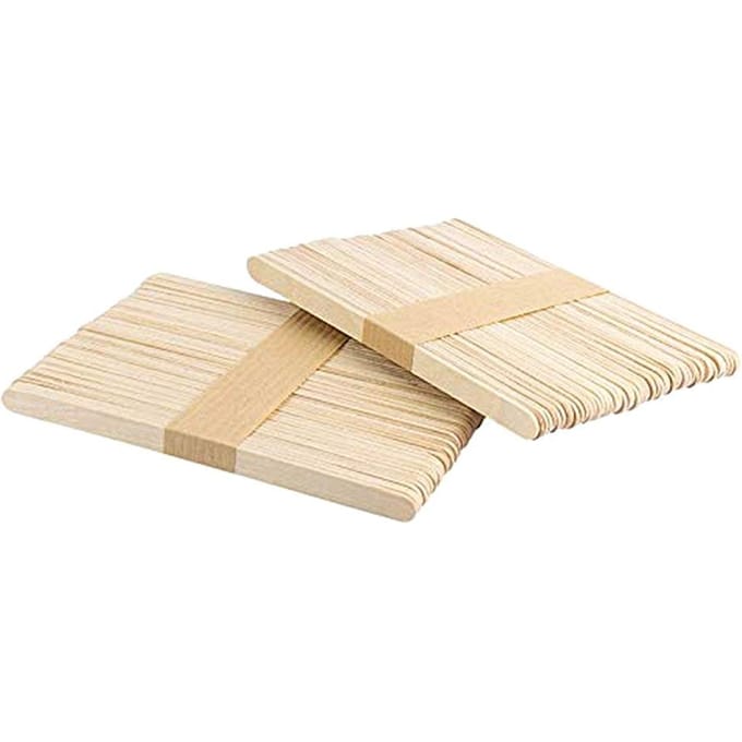 400 Stuks IJsstokjes Houten IJsstokjes Geweldige Bulkstokjes voor DIY Knutselen beige