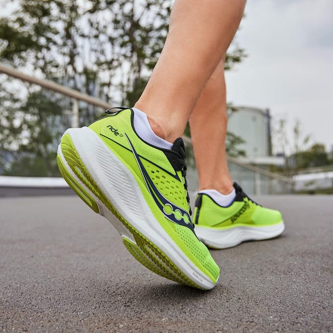 Saucony Ride 17 Citron Navy Heren Sneakers Groen S20924-220 41 yellow