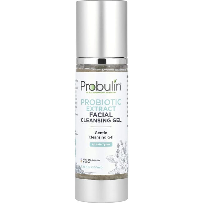 Probulin, Gel Nettoyant Visage Extrait Probiotique, Lavande et Agrumes, 3,38 fl oz (100 ml) white