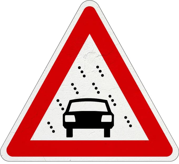 Slecht zicht bord - J35 | Sign Again materiaal | 40 cm