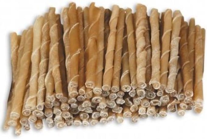 Rollsticks Buffelhuid 7/8 mm 1 kilo Kauwsnack Hondensnack