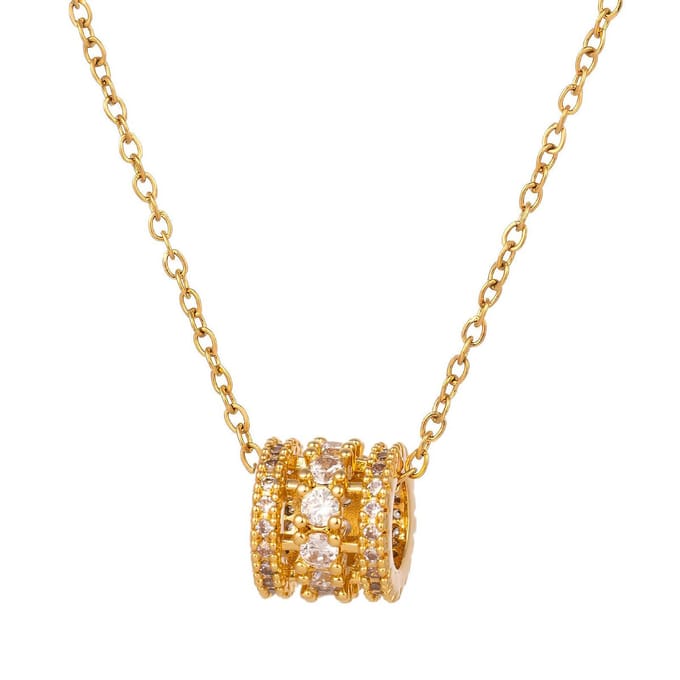 Ketting dames- ketting met hanger - sieraden goud 18 karaat plated