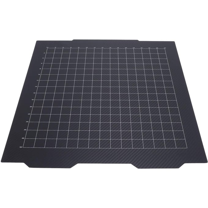 3D Printer Bouwplaat 365 X 365mm Dubbelzijdig Koolstofvezel PET Poedercoating PEI Veerstaal gray