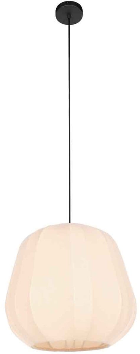 Hanglamp Sable 4122CR - Crème linnen kap Ø25 cm, hoogte verstelbaar 30-150 cm, metaal/textiel, Anne Light Home