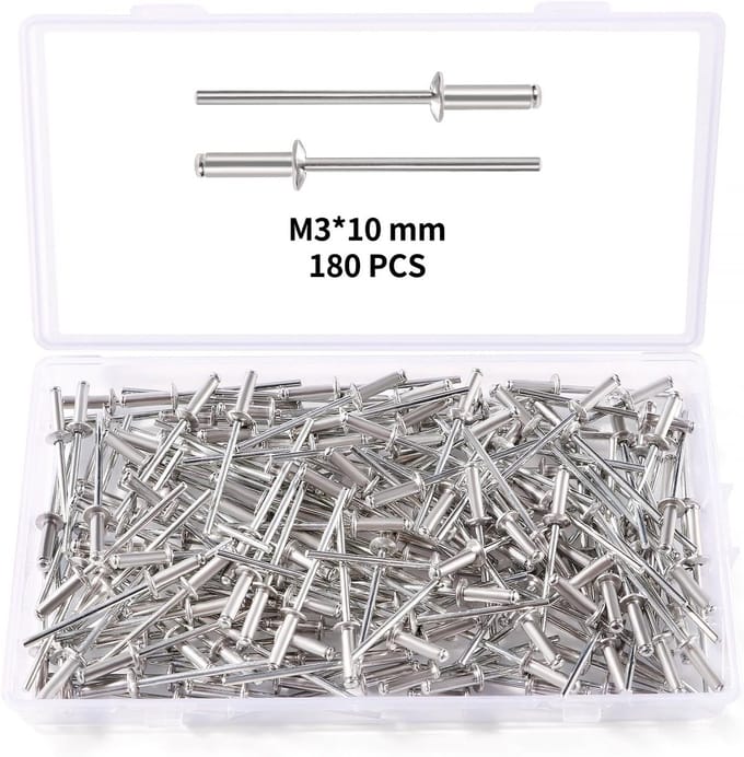 180 Stuks Dome Blind Klinknagels M3x10 mm voor Bevestiging en Constructie