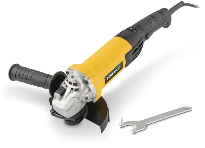 Powerplus elektrische Haakse slijper POWX0601 - 1000W slijpmachine - slijpschijf 125mm ᴓ, compacte power tool