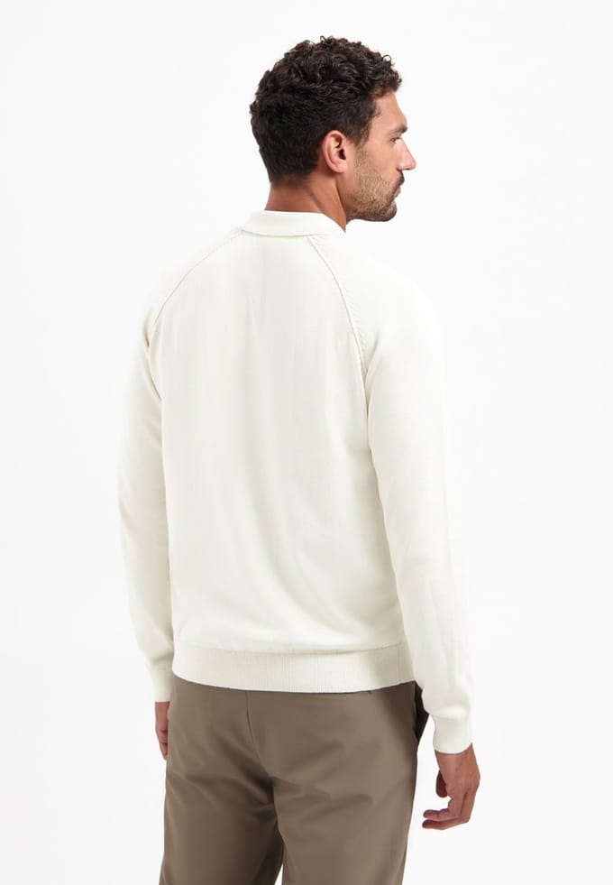 No Excess Pullover Polo Half Zip Solid Kit Maat: XXL | Sweaters Outlet | Heren | Wit
