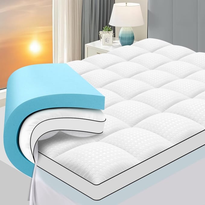 Hypoallergene Wasbare Matraskussen 140x200 cm - Gelschuim Topper voor Extra Comfort
