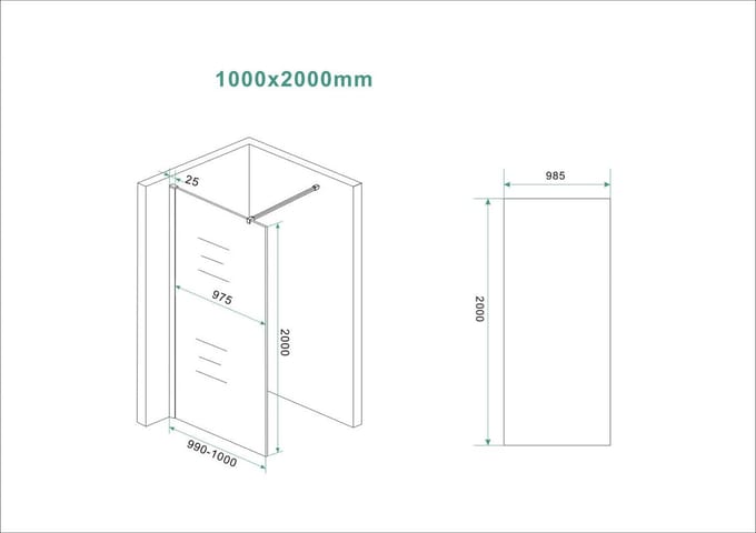 Wiesbaden Slim glasplaat 1000 x 2000 x 8 mm nano vintage brons glas