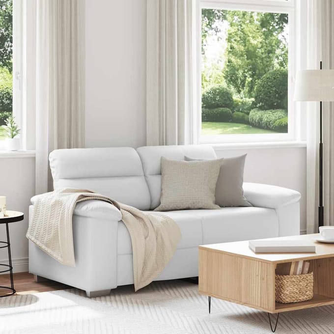 vidaXL - 2-zitsbank - wit - 160x81x84 - cm - kunstleer
