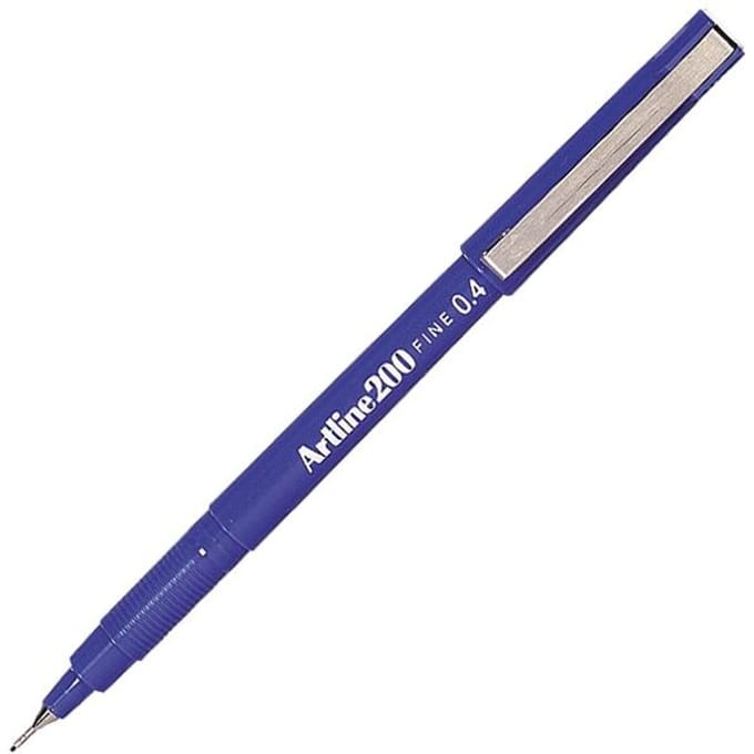 ARTLINE 200 Stift - 1 stuk - 0,4mm Lijndikte - Blauw