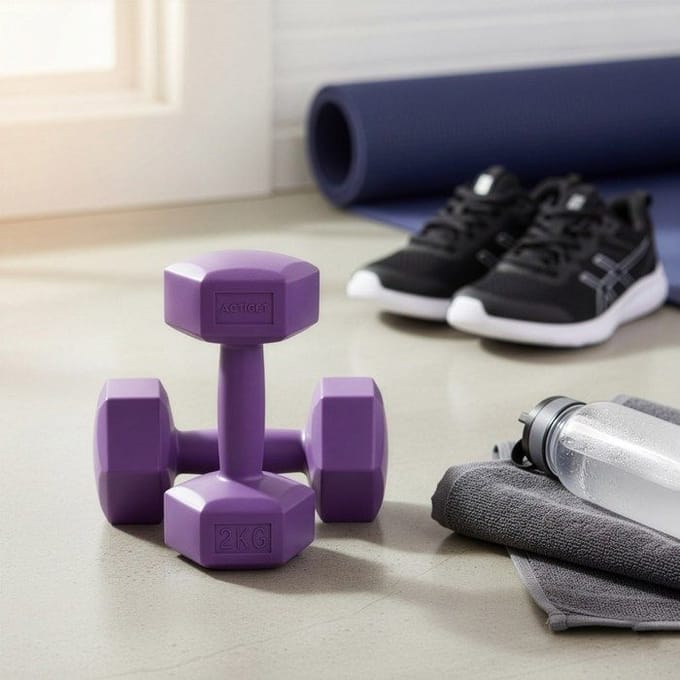 Actiget® Dumbbell Set - 2 KG - Paars - Oefengewichten