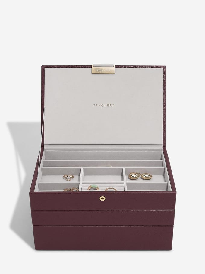 STACKERS BORDEAUX - Sieradendoos - Juwelendoos - Sieradenhouder - Sieraden Organizer