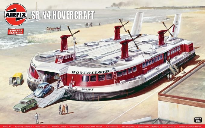 Airfix Modelbouwpakket Schepen - 09171V BHC SR.N4 Hovercraft - Vintage Classics - Mountbatten-klasse - Brits Passagiersschip Plastic - 1:144 - Modelbouw
