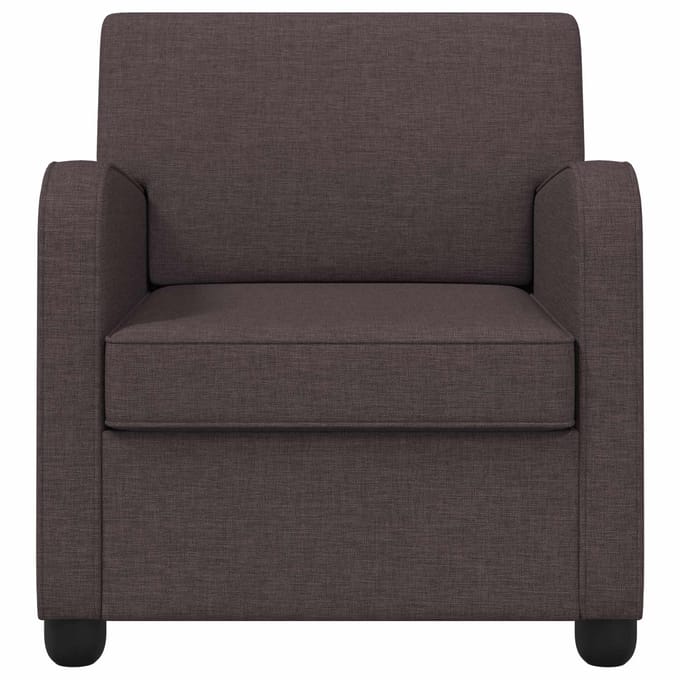 vidaXL - Fauteuil - Donkerbruin - Stof