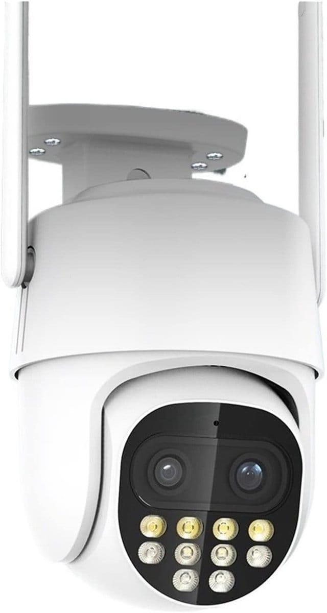 Beveiligingscamera Buiten - IP Camera - Huisbewaking - Dubbele Lens Zoom - 8MP - Wit