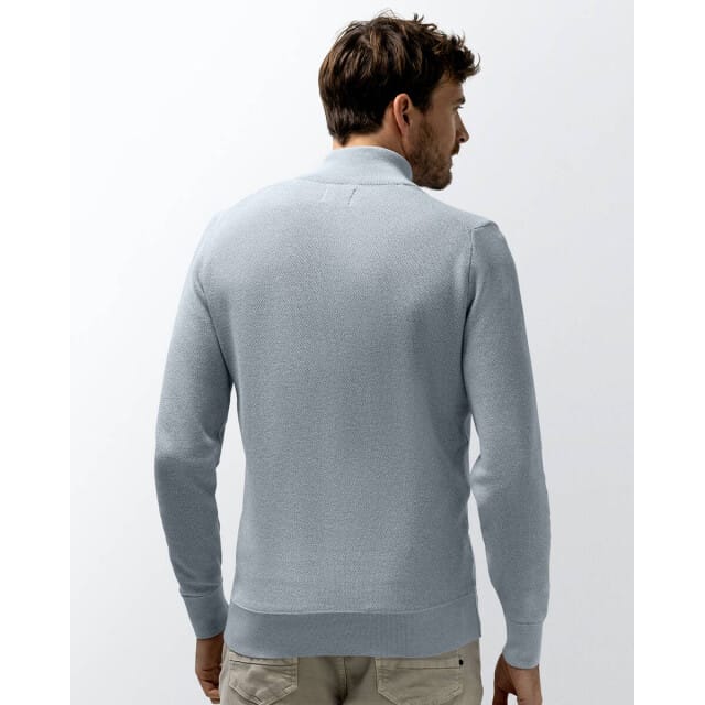 State Of Art Half Zip Trui Melange Lichtblauw - Maat L - Heren - Pullovers