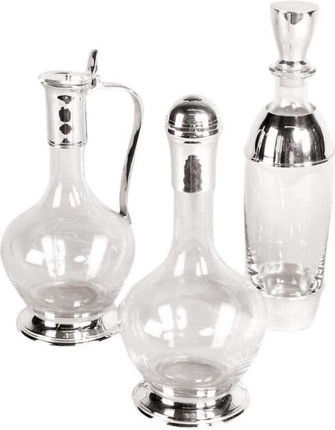 Eichholtz set van 3 glazen karaffen - decanteerset voor wijnen