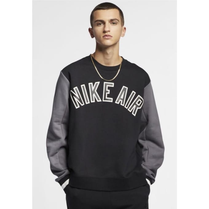 Nike Air Fleece Crew Sweatshirt in zwart