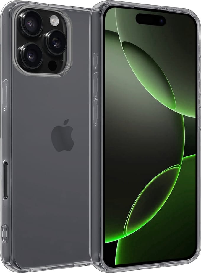 Hoesje Geschikt voor Apple iPhone 16 Pro Max - Sterk & Shockproof - Hoes Cover - Siliconen Case - Transparant