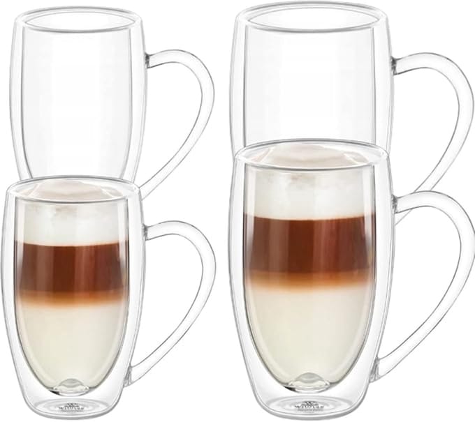 Wilmax - Dubbelzijdige Kommen - Set van 4 - 2 x 500 ml en 2 x 400 ml