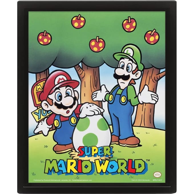 3D lenticulaire frame Pyramid Super Mario Word Mario And Luigi