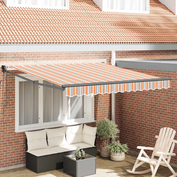 vidaXL - Uitschuifbare - luifel - Meerkleurig - 300 - x - 250 - cm