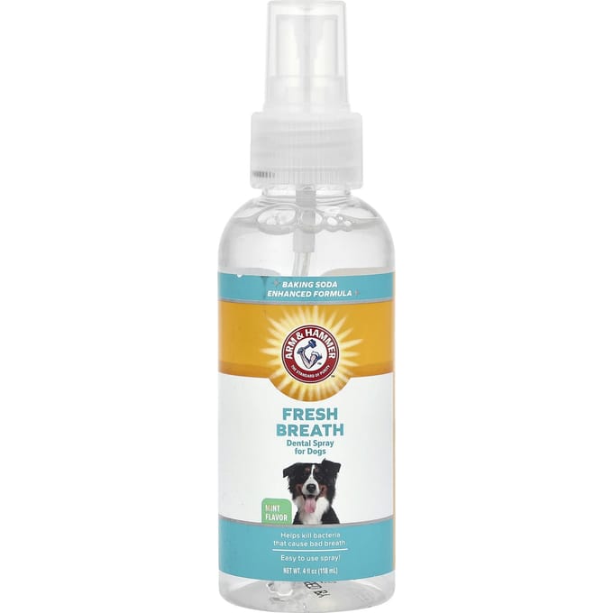 Arm & Hammer, Slechte Adem Eliminator, Hond Mondspray, Munt, 4 fl oz (118 ml) white