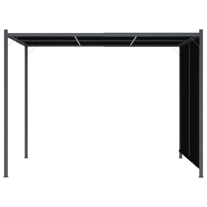 vidaXL - Pergola - met - uittrekbaar - dak - 3x3 - m - antraciet
