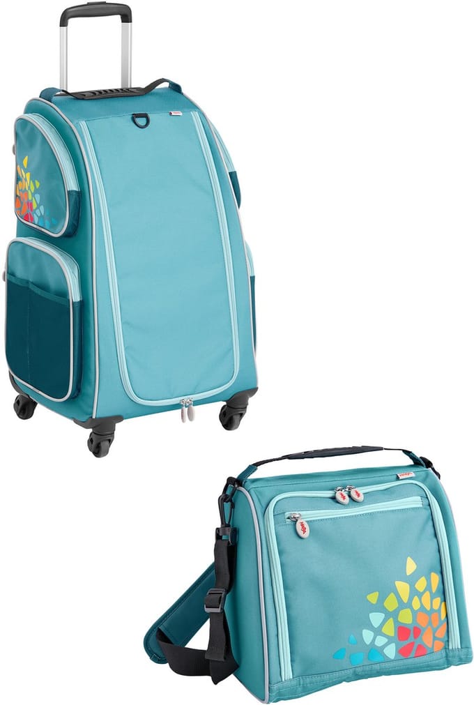 HABA Kinderkoffer Schranktrolley 4 Rollen und Trolleytasche