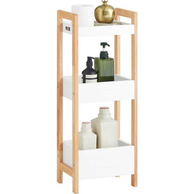 SoBuy FRG226-WN Badkamerrek - Multifunctionele Plank in Wood Composite