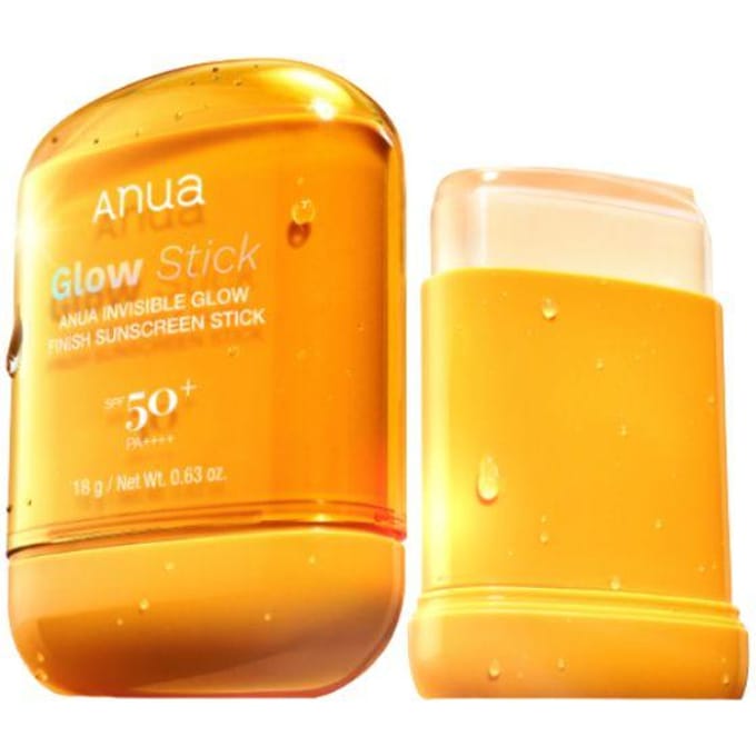 ANUA Zero-Cast Daily Glow Finish Sun Stick SPF50+ PA++++ Hydraterende UV-Bescherming Dubbel Pak 18g x 2 1box(2ea) orange