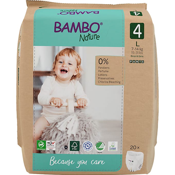 Bambo Nature Luierbroekjes Maat 4 (7-12 kg) 20 stuks
