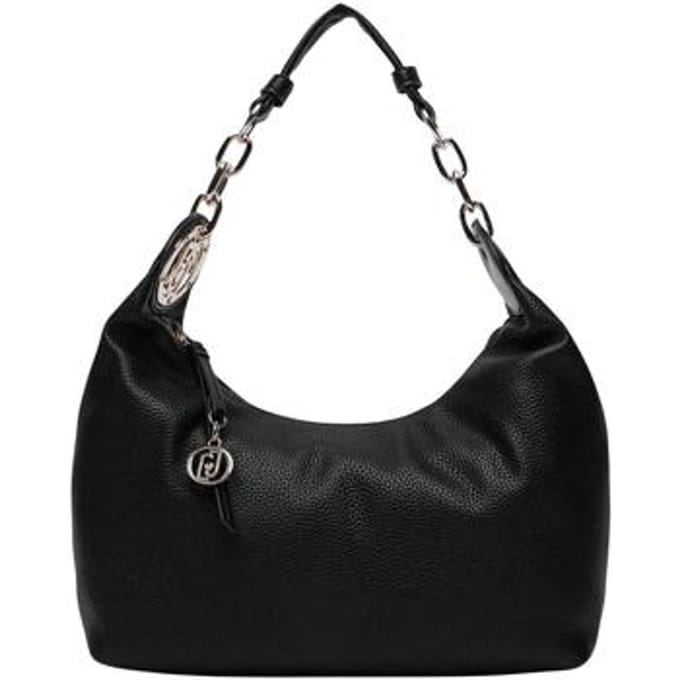 LIU JO schoudertas Faiza ECS Hobo Bag Nero / Steel zwart