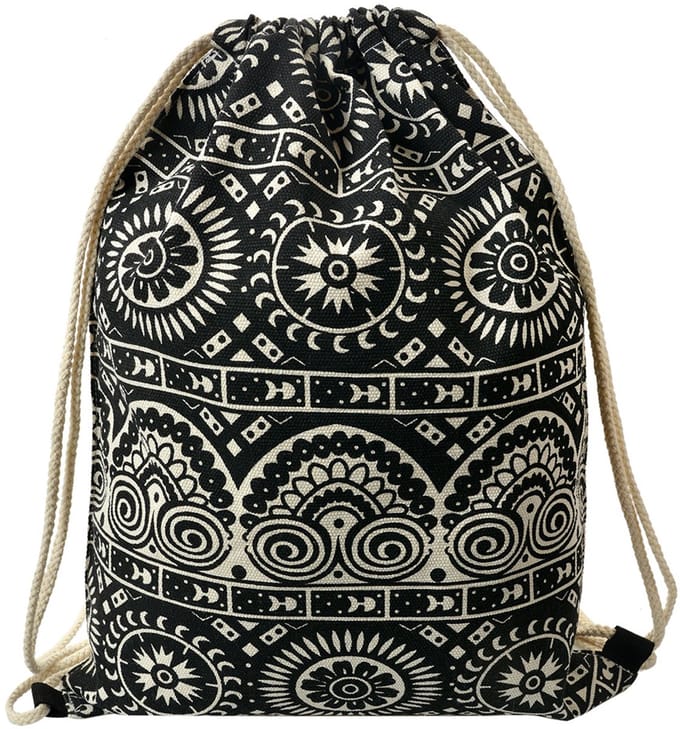 Clayre & Eef Rugzak 34x43 cm Zwart Synthetisch